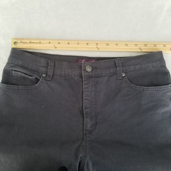 Gloria Vanderbilt Amanda Jeans, Size 12 Missy Average Gray - Picture 6 of 11